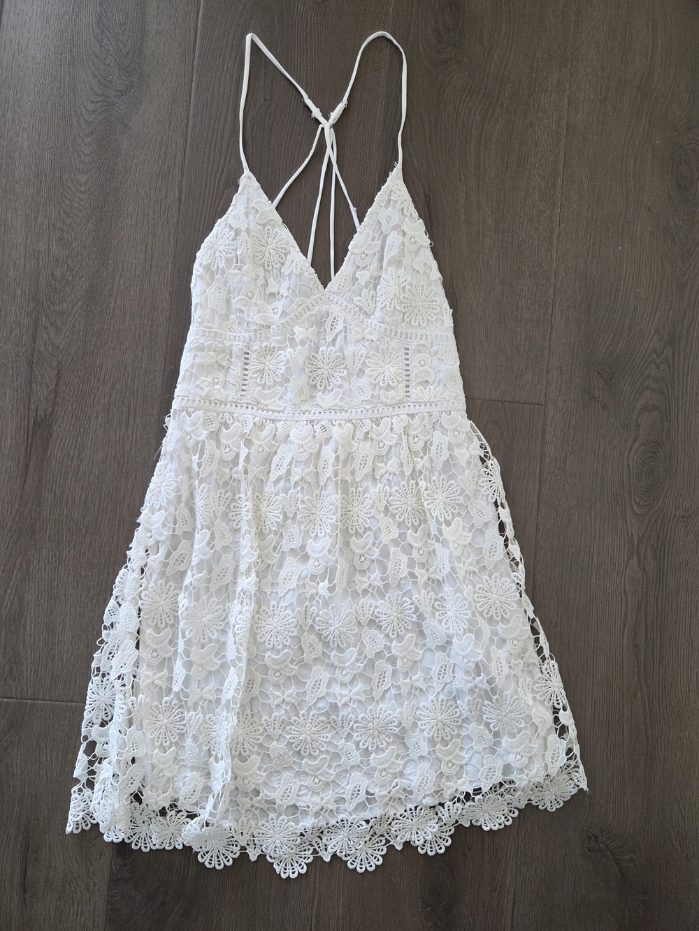 White Holister Lace Spaghetti-Strap Sundress